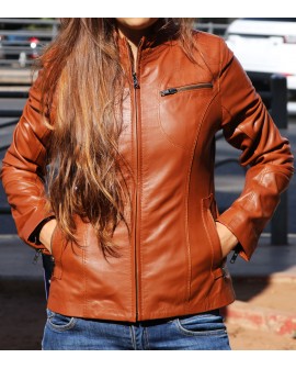 Nina - Leather  genuine women  Jacket