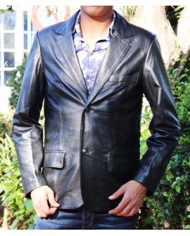 - Leather  genuine men  Jacket